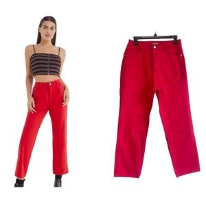 DL1961 Jerry High Rise Vintage Straight Jeans in Outlaw Red size 28